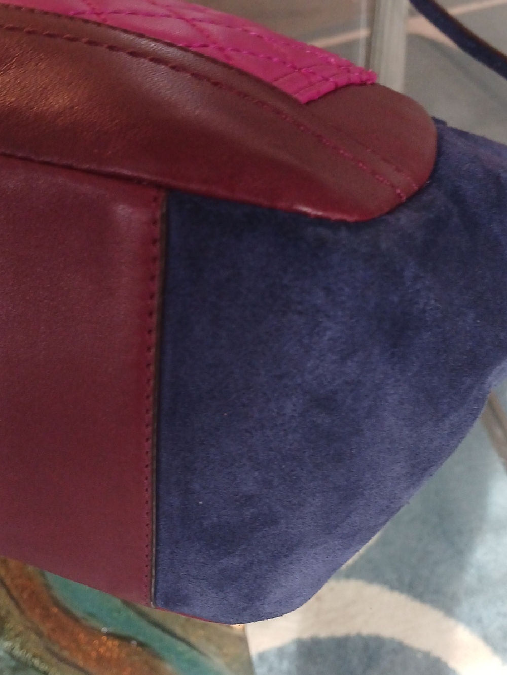 Coach Park Colorblock Leather And Suede Crossbody Satchel - Picture 6 of 9